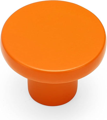 Ravinte 5 Pack Cabinet Knobs Orange Kitchen Cabinet Knobs Round Dresser Drawer Pulls Closet Door Pulls 1-1/5 Inch