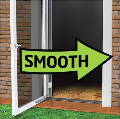 Touch 'n Hold Smooth Door Closer - Single Kit (Green) - Standard-Duty Door Closer with Touch-Button Hold Open Feature & Smooth Closing Motion – for (Medium & Lightweight) Storm, Screen Doors.