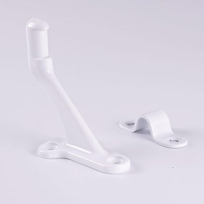 3 Pack White Glossy handrail Bracket,Handrail Stair Brackets 3" Heavy Duty Support Hardware Stairways, handrail Brackets for Indoor Stairs with Screws,Stair Railing Bracket Railing Bracket