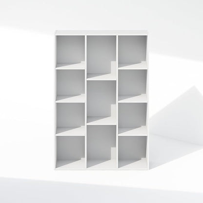 Furinno Reed Closet Organizers and Storage, 11-Cube Closet Organizer, Open Shelf Closet Storage, for Wardrobe, Bedroom, Living Room, White