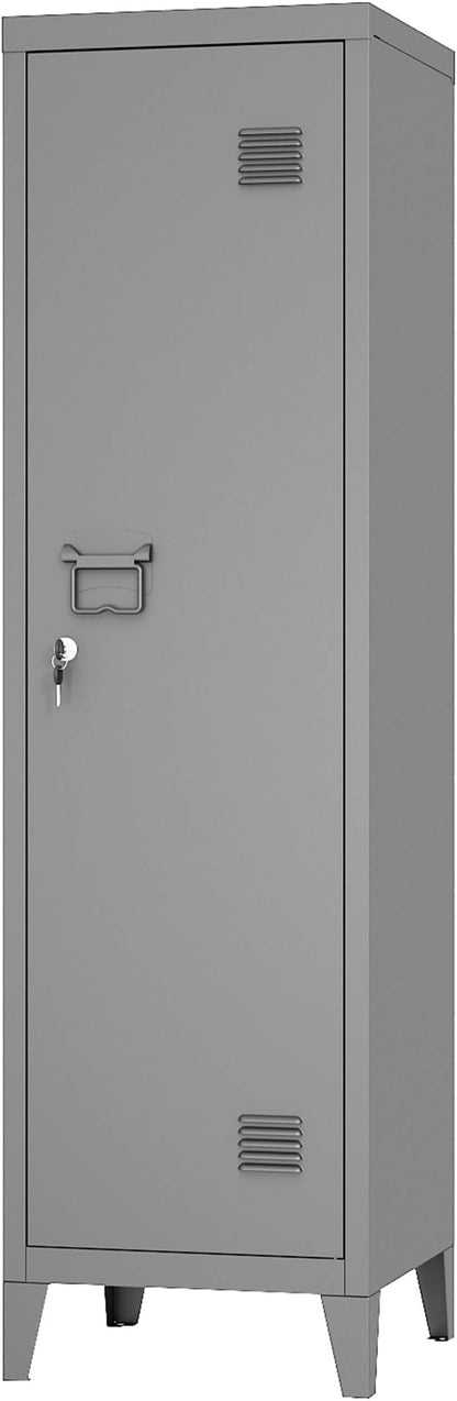 MIOCASA Metal Cabinet Home Office Storage Cabinets with Doors and Shelves Lockable File Cabinet Organizer Coat Lockers for Kids