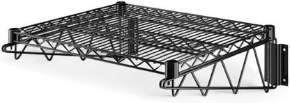 18" x 24" Black Wall-Mounted Wire Shelf with Epoxy Coating, Heavy-Duty Steel Storage Rack, NSF Certified, Easy Installation, Open Wire Design for Kitchen, Garage, or Utility Storage