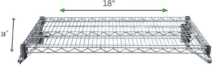 Heavy Duty Chrome Wire Storage Wall Shelf (18" x 18")