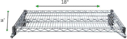 Heavy Duty Chrome Wire Storage Wall Shelf (18" x 18")
