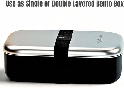 Leak Proof Stainless Steel Bento Box, Stainless Steel Lunch Box For Adults, Metal Bento Box, Japanese Lunch Container, Large With Compartment, Korean Bentobox, Non Toxic, Microwave Safe