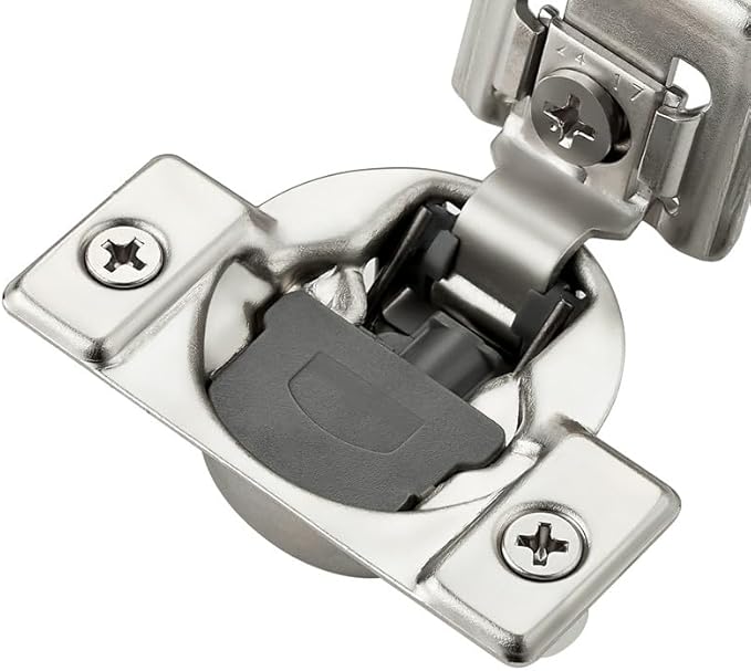 Ravinte 50 Pack 25 Pairs 1-5/16 Inch Overlay Soft Close Hinges for Kitchen Cabinet Satin Nickel Hidden Stainless Steel Concealed Hinges self Closing