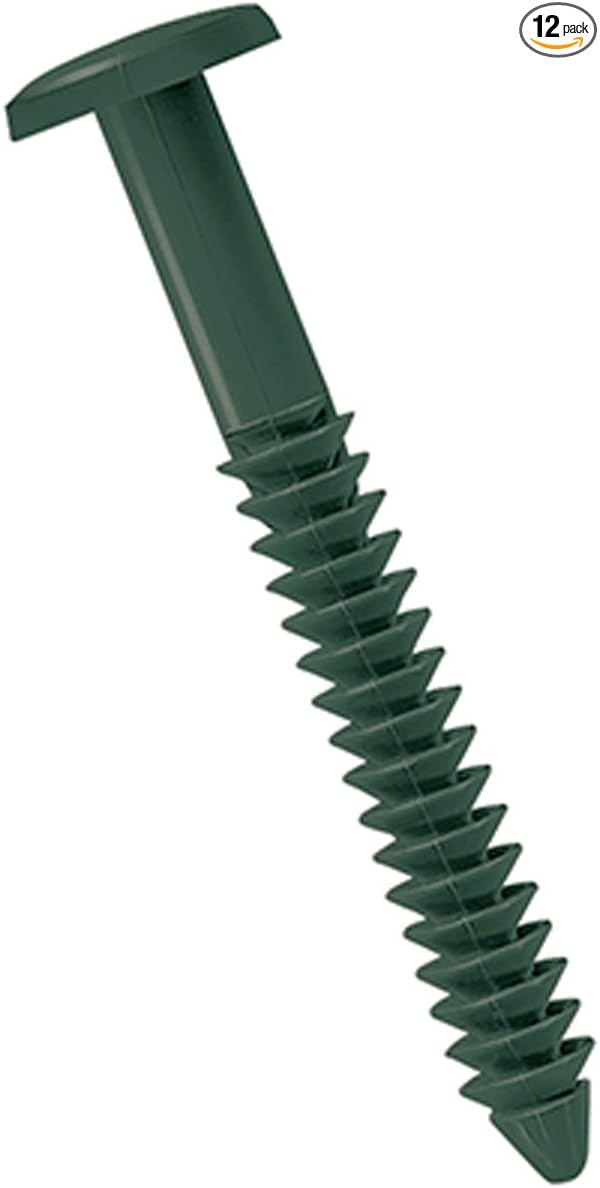 Ekena Millwork LVSL0012FG 3" Lifetime Vinyl Shutter-Lok's (12/Bag), Forest Green