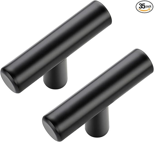 JOY DECOR 35 Pack Cabinet Knobs, Black Cabinet Handles, 2in Kitchen Cabinet Knobs, Single Hole Drawer Knobs for Dresser Drawers