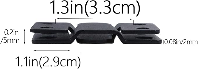 4 Pairs Stainless Steel Flush Mount Bracket Interlocking Headboard Hardware for Picture Hangers,Interlocking Heavy Duty Photo Frame Hook,Interlock Bracket Furniture Connector (Black)