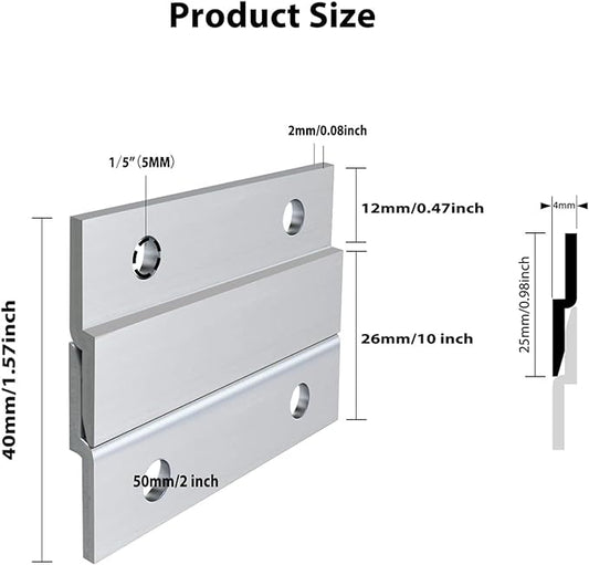 French Cleat Picture Hanger, Aluminum Z Hanger Interlocking Wall Mounting Bracket Hardware Kit (2inch-30Pairs, No Screws Included)