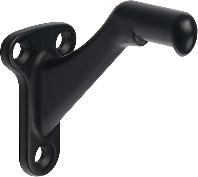 Triumph Hardware,3 Pack,3" Heavy Duty handrail Bracket Matte Black,Stair Railing Bracket DIY Easy Installation Hardware