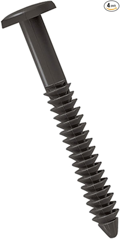 Ekena Millwork LVSL0004TG 3" Lifetime Vinyl Shutter-Lok's (4/Bag), Tuxedo Gray
