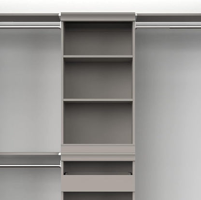 ClosetMaid Modular Storage Shelf Unit with 3-Shelves, Taupe