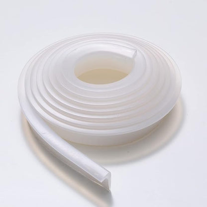 Edge Protector 100% Silicone, Single-Side Adhesive Baby Proofing Corners Clear Guards for Kids Safety, Child Table Cabinets Furniture Bumper (1/5x4/5 in, 3 FT)