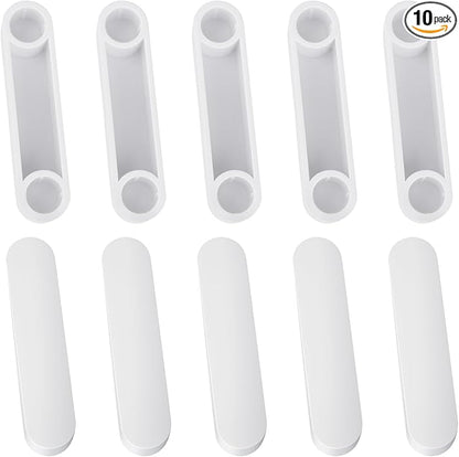 10 PCS Closet Rod End Caps,RAWILL Plastic Rod Spacer Cap for Wire Shelves,Easy Snap-On Installation for Storage Organizing