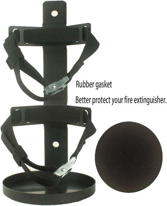 Fire Extinguisher Mount,Wall Hanging Bracket,Fire Extinguisher Holder for Home, Car, RV, Truck, Mini Fire Extinguishers (5LB Black)