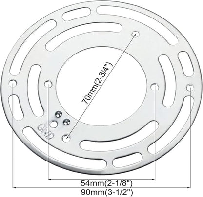 Tsurpcao 4" Ceiling Light Fixture Mounting Bracket, 4 Inch Diameter, Universal, Zinc Plated Iron, Silver, 4 Count