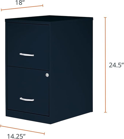 2 Drawer Locking Filing Cabinet | Pre-Assembled Steel Construction | Space-Saving Design is Perfect for Home and Small Office | Letter-Size | Assembled in North America