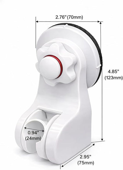 Pump&fix 45 Degrees Adjustable Handheld Shower Head Holder Suction Cup Wall Mount Bracket