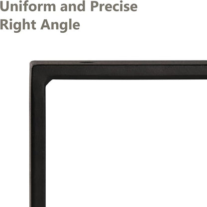 4-Pack 12 Inch Countertop Support Brackets, Heavy Duty L Brackets for Quartz/Wood/Laminate/Granite Countertops | 3/8" Thick Metal Steel | Frosted Black Powder Coated