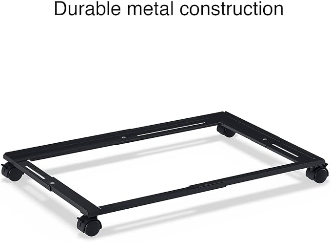 Staples Adjustable File Caddy Letter/Legal Files, Black, Heavy Duty, Fits Filing Cabinets with Wheels