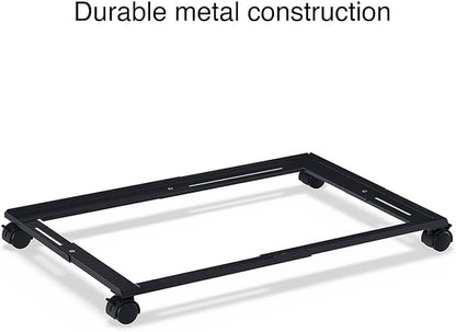 Staples Adjustable File Caddy Letter/Legal Files, Black, Heavy Duty, Fits Filing Cabinets with Wheels