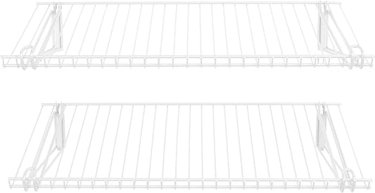 Rubbermaid Configurations 26" Shelving Kit, Set of 2 Shelves (Uprights not included), White, Expandable, Organization for Home/Laundry/Bathroom/Mudroom/Pantry/Linen Closet/Garage
