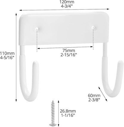 QWORK Ironing Board Wall Mount - Heavy Duty Ironing Board Hanger with 5 Inch Length, Iron Board Hook Wall Mount