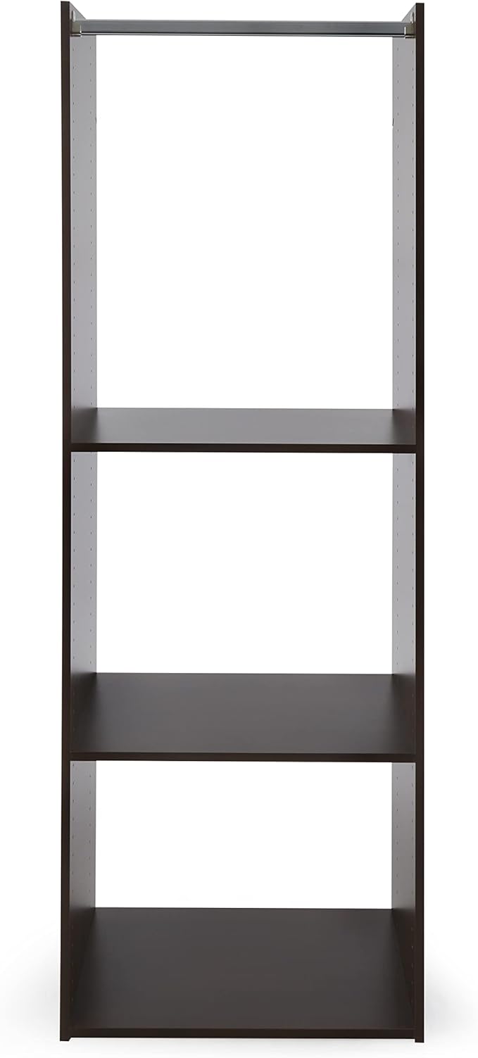 Easy Track Hanging Tower Kit Closet Storage, Truffle
