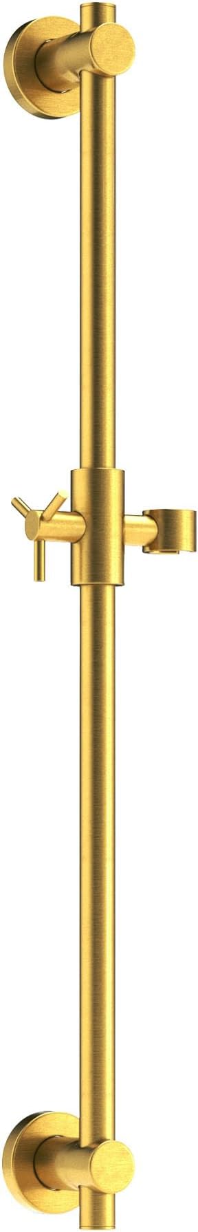 HammerHead Showers® Solid Metal 27.5 Inch Shower Slide Bar for Hand Held Shower Heads, Brushed Gold | Adjustable Height Showerhead with Hose Rail System | Easily Adjust Height & Angle of Handshower