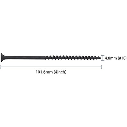 60pcs #10 × 4 inch High Hardness Drywall Screws, Black, Coarse Thread, Phillips Drive, Bugle Head, Black Wood Screws, Long Screws, Wood and More