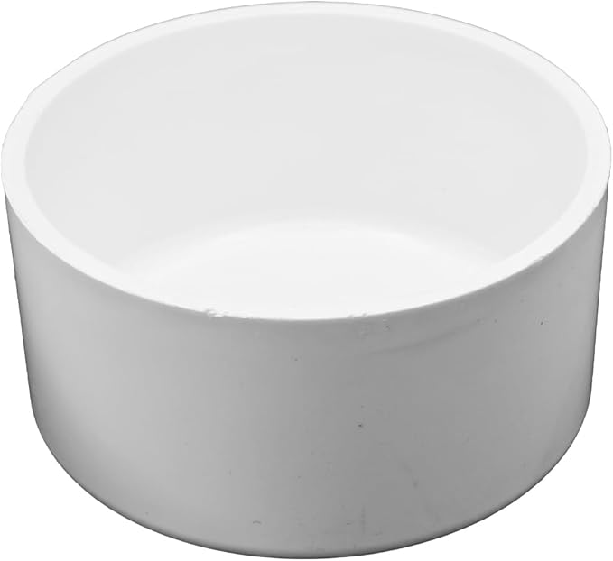 4 Inch PVC End Caps(Not SCH40), White Furniture Grade Socket Plugs Adapter, PVC Pipe Fitting Covers for Greenhouse Frames & Shelving Systems(110mm Inner Diameter)