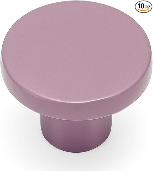 Ravinte 10 Pack Cabinet Knobs Purple Kitchen Cabinet Knobs Round Dresser Drawer Pulls Closet Door Pulls 1-1/5 Inch