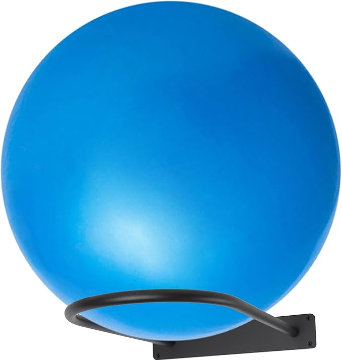 Stability Ball Holder Wall Mount - Heavy Duty Exercise & Yoga Ball Storage Rack for Home, Yoga Studios, and Commercial Gyms - Space-Saving Design for Stability Balls up to 85cm(Black 1-Pack)