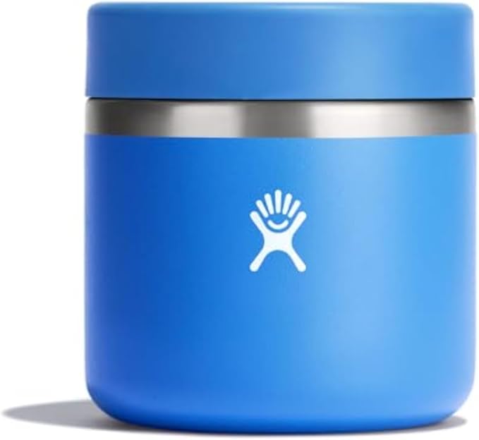 Hydro Flask Food Jar – Insulated Stainless Steel, Snack Travel Container for Hot Food, Lunch, & Soup 20 Oz Cascade Blue