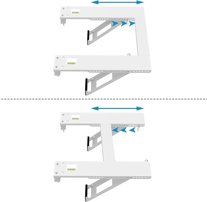Qualward Air Conditioner Bracket Window AC Support Brackets - Heavy Duty with 2 Arms, Up to 180 lbs for 12000 to 24000 BTU AC Units- Fits Single Or Double Hung Windows