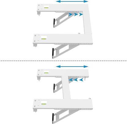 Qualward Air Conditioner Bracket Window AC Support Brackets - Heavy Duty with 2 Arms, Up to 180 lbs for 12000 to 24000 BTU AC Units- Fits Single Or Double Hung Windows