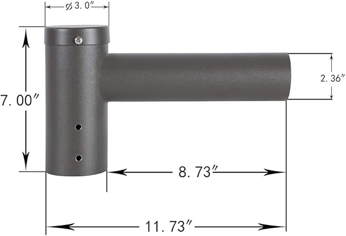 Mounting Bracket Accessories Single Spoke Tenon Adapter for Outdoor Shoebox Lighting, Parking Lot Light, Street Light Fixture Mount with Slip Fitter Mount(2 3/8inch)