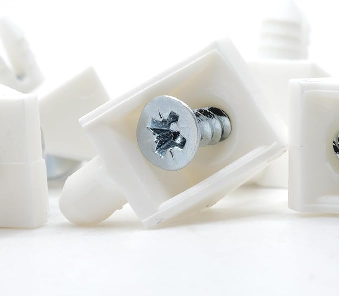 ReplacementScrews White Shelf Support Pins Compatible with IKEA Part 101558 (Pax, KOMPLEMENT) (Pack of 8)
