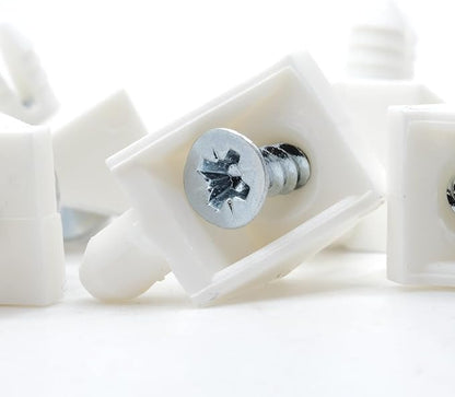 ReplacementScrews White Shelf Support Pins Compatible with IKEA Part 101558 (Pax, KOMPLEMENT) (Pack of 8)