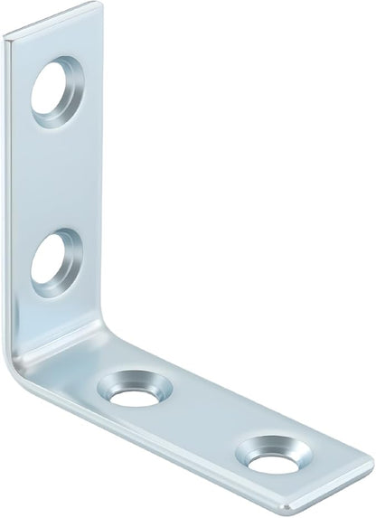 40 Pack L Bracket Corner Braces, Small Metal L Brackets for Wood, 1.5 inch Steel Joist Right Angle Brackets for Wood Shelves Chair Drawer Cabinet with Screws, Zinc Plated HOME MASTER HARDWARE