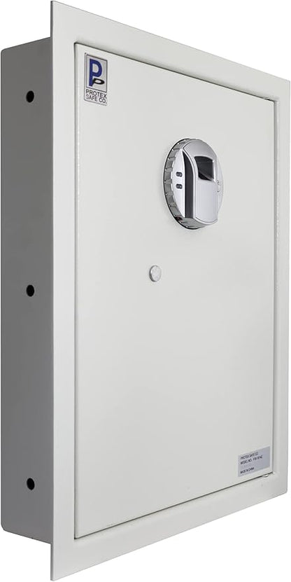 Protex Safe Fingerprint Wall Safe (FW-1814Z), fingerprint locking system, Burglary Resistant wall safe, digital electronic locking system, velvet interior, automatic door opening, 2 Removable shelves