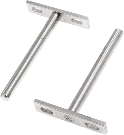 Luomorgo 4 Pcs 4 Inch Floating Shelf Bracket Blind Shelf Bracket Hidden Brackets for Floating Wood Shelves - Screws and Wall Plugs Included