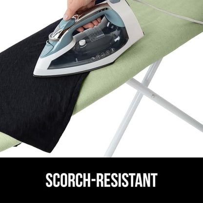 GORILLA GRIP The Original Ironing Board Cover and Pad, Silicone Coating, Thick Scorch Resistant Padding, Heavy Duty Iron Covers Standard Boards, Hook and Loop Fastener Strap, Sage, 15x54