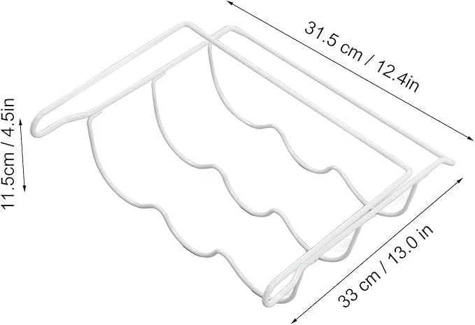 Fridge Wine Rack - Universal Refrigerator Bottle Holder Holds 3 Bottles, White, Inside Appliance