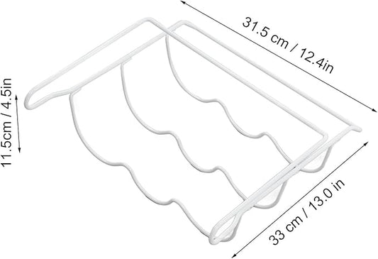 Fridge Wine Rack - Universal Refrigerator Bottle Holder Holds 3 Bottles, White, Inside Appliance