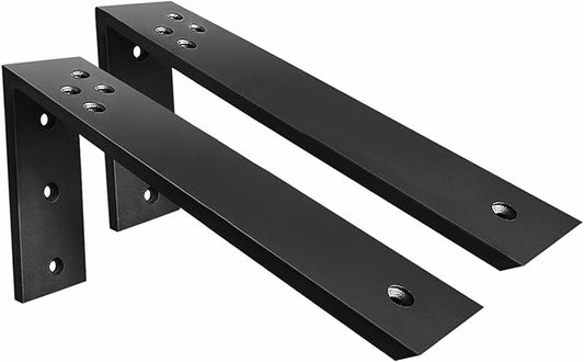 Countertop Support Brackets 2 Pack L Bracket Countertop Brackets 18" x 8" x 2.5" Heavy Duty 3/8" Thick Shelf Brackets Metal Corbels L Shape Bracket for Wood Shelf/Quartz/Granite/Concret Countertops