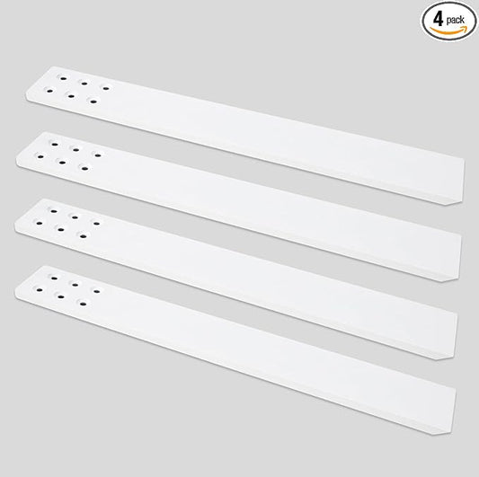 Countertop Support Bracket 4 Pack 20" Lx 2.5" W Hidden White Knee Wall Support Countertop Bracket 3/8" Thick Heavy Duty for Quartz/Granite/Wood/Concret Countertops Screws Included
