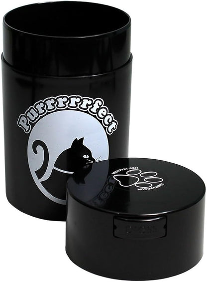 Tightpac America, Inc. Pawvac 6 Ounce Vacuum Sealed Pet Food Storage Container; Black Cap & Body/White Cat