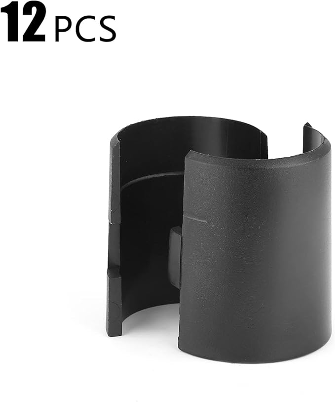 12 Pack Wire Shelving Shelf Lock Clips for 1-1/2" Post, Wire Shelf Clips Shelving Sleeves Replacements for Wire Shelving System,6 Pairs